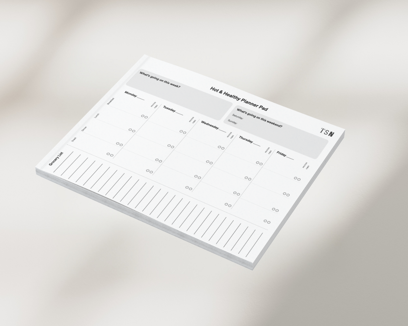 Hot & Healthy Planner Pad