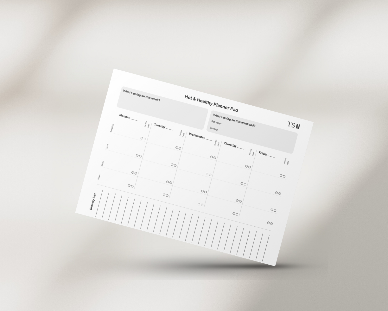 Hot & Healthy Planner Pad